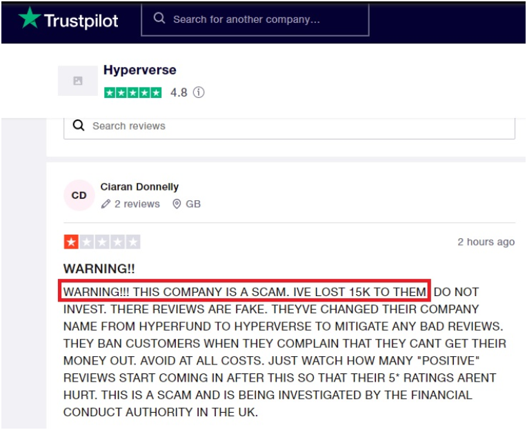 hyperverse trustpilot reviews