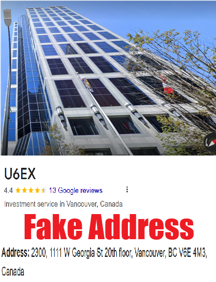 u6ex fake canadian address