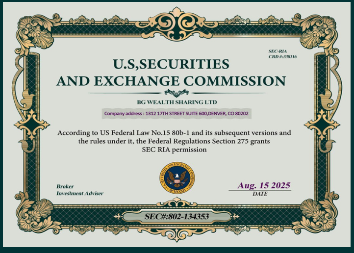 bg wealth sharing us sec registration certificate