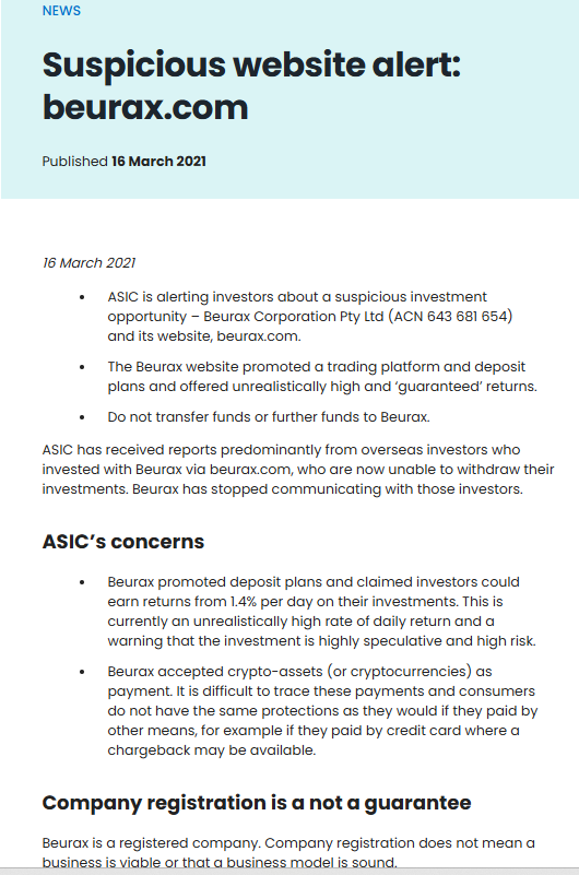 asic registration is a joke