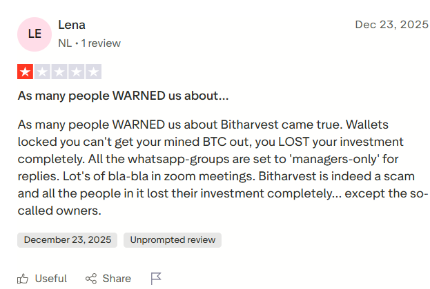 bit harvest scam