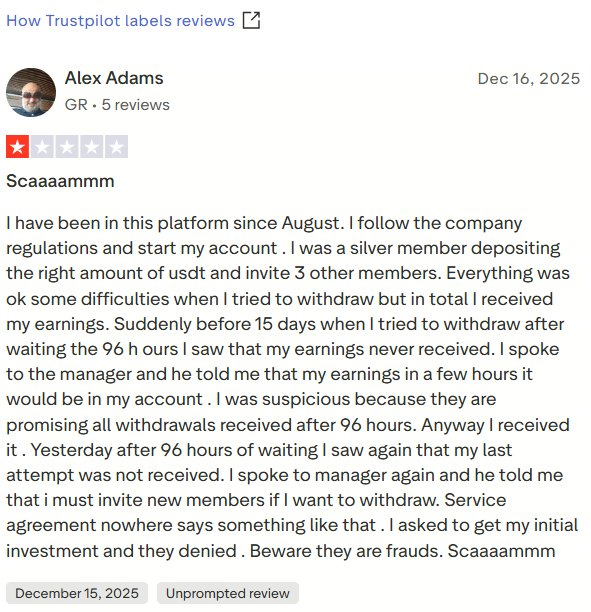 sax ai withdrawal problem trust pilot review