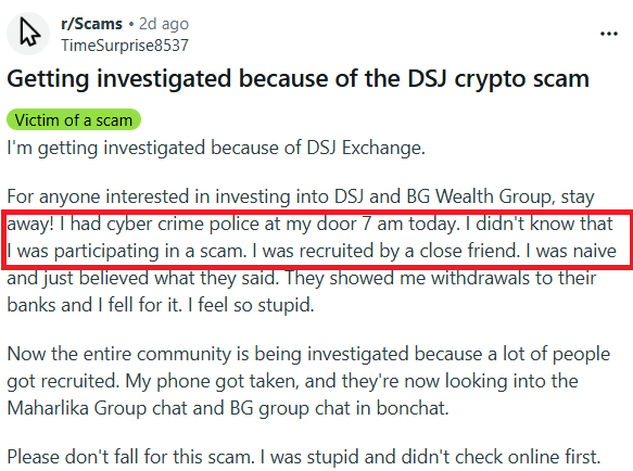 bg wealth sharing alberta police investigation